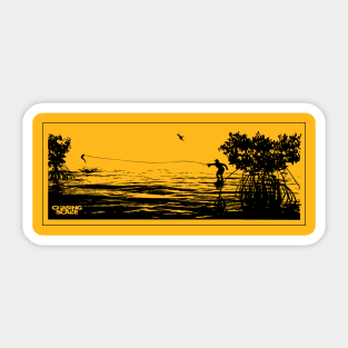 "Battle in the Mangroves" by Chasing Scale Sticker